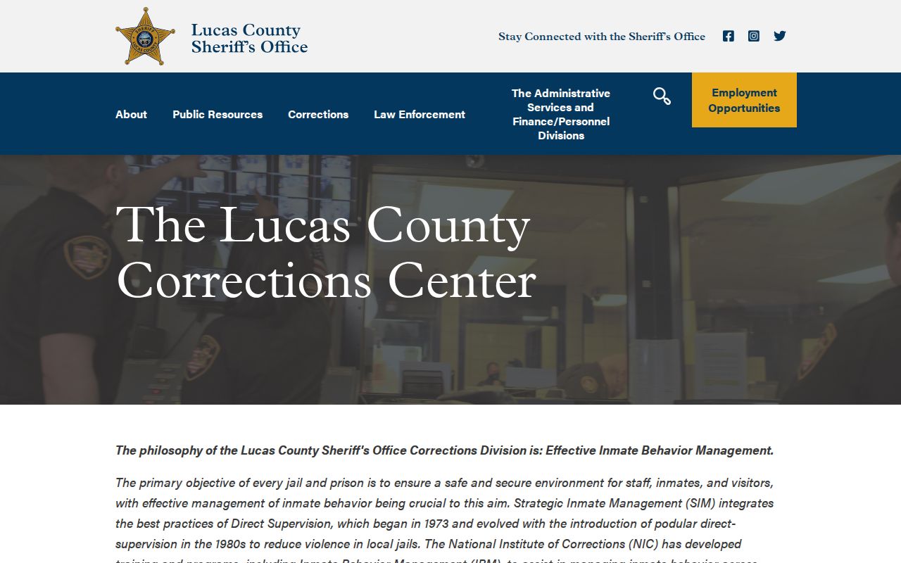 Lucas County Corrections Center booking-photo intake and record update source