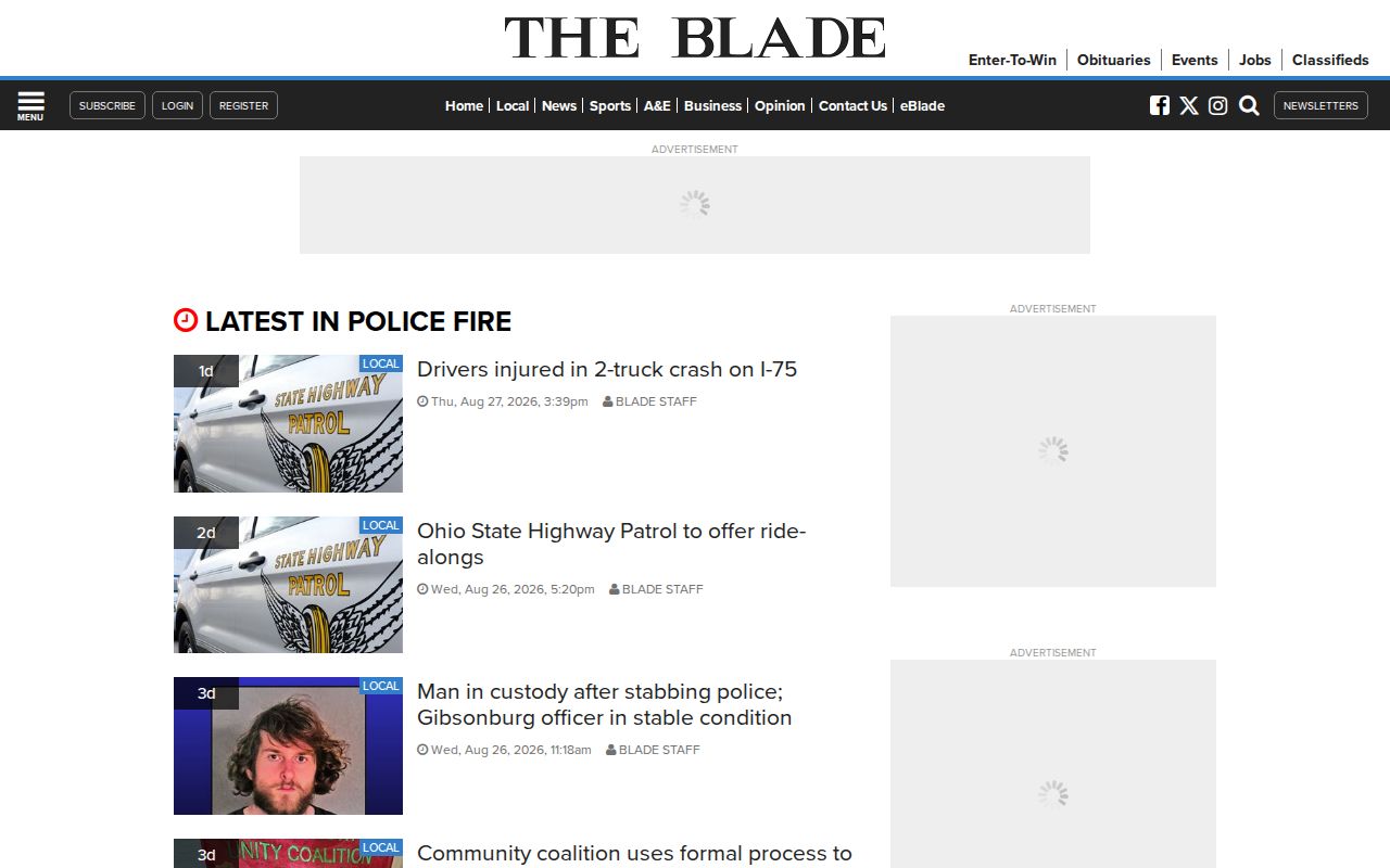 Lucas County crime news source for police and booking-record coverage